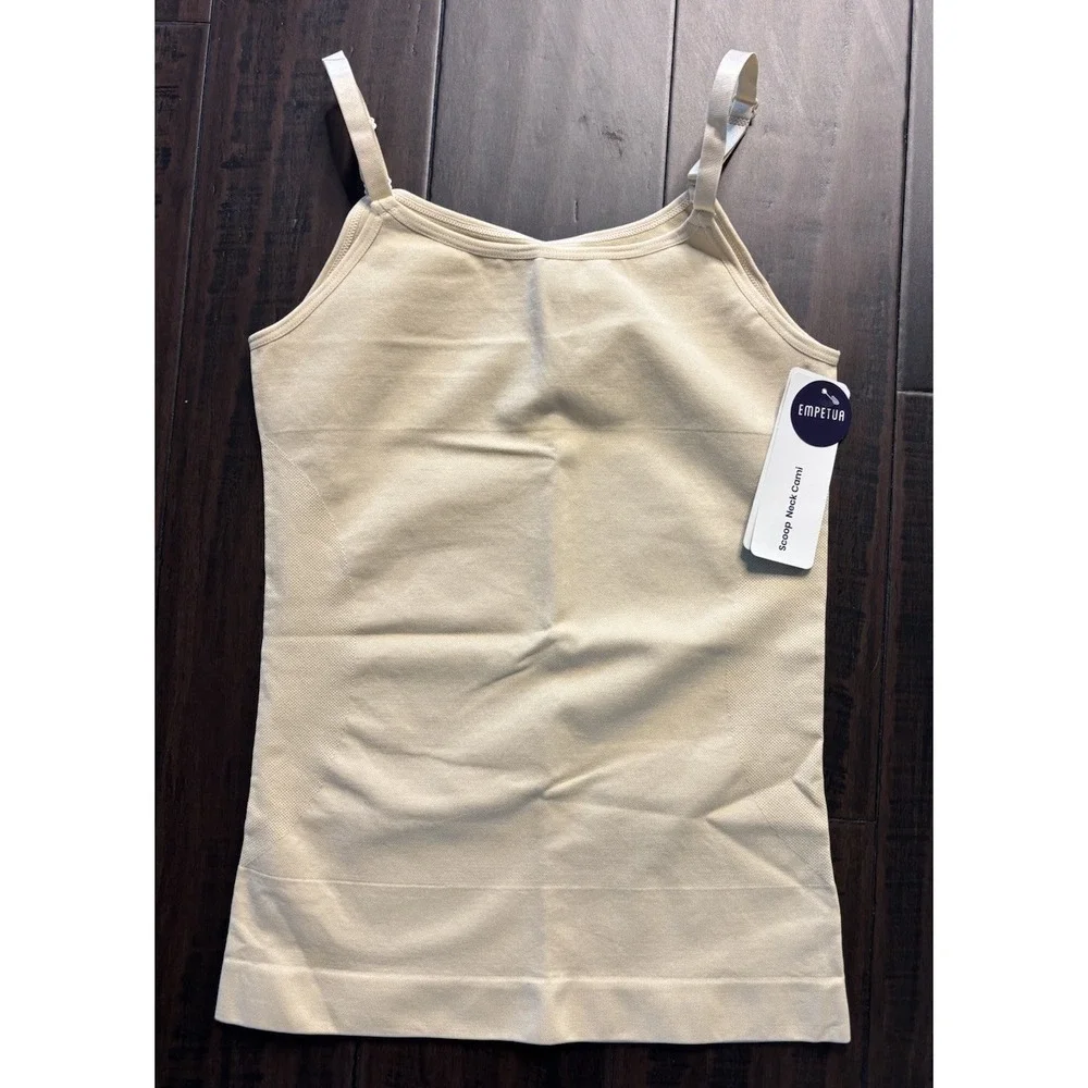 Empetua by Shapermint Scoop Neck Cami Womens M Nude Beige Tank Shapewear NEW